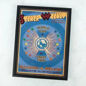NWOT! GeekGear Harry Potter Framed 'Seeker Weekly' Quidditch World Cup Artwork